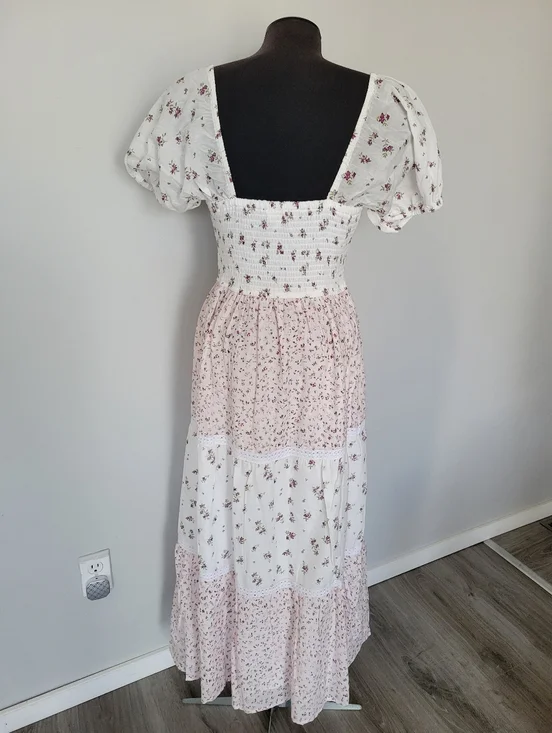 New Cute Maxi Dress Pachwork Style Size S - Picture 2 of 3